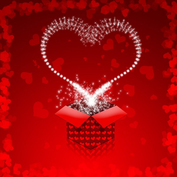 Create a valentine's day post card