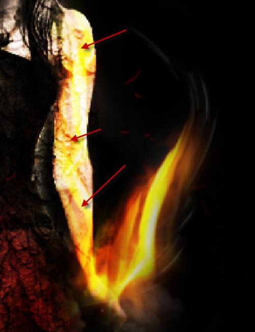 Create a Surreal Fiery Burnt Wood Lady Figure with Vexel Hair in Photoshop 23