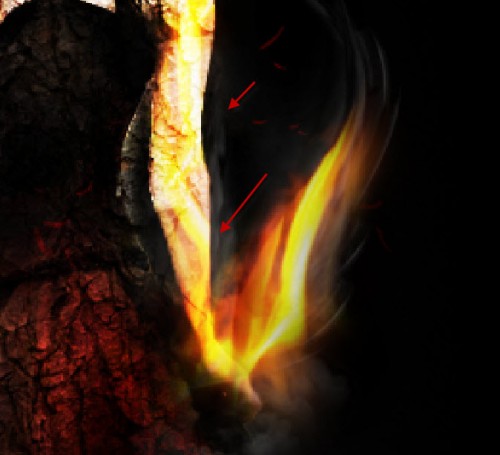 Create a Surreal Fiery Burnt Wood Lady Figure with Vexel Hair in Photoshop 24