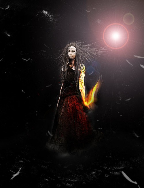 Create a Surreal Fiery Burnt Wood Lady Figure with Vexel Hair in Photoshop 36