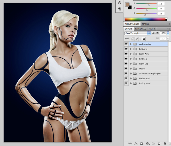 Create a Human Robot Hybrid in Photoshop 80