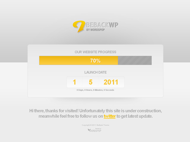 Free Coming Soon Page Template