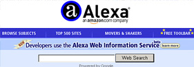 Image from Web Promotion Articles: 8 ways to use the Alexa toolbar to promote your site