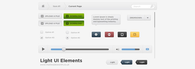 Free Web UI Element Kits and Stencils