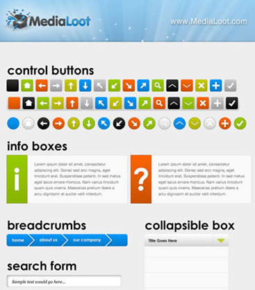 Free Web UI Element Kits and Stencils