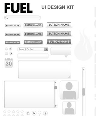 Free Web UI Element Kits and Stencils