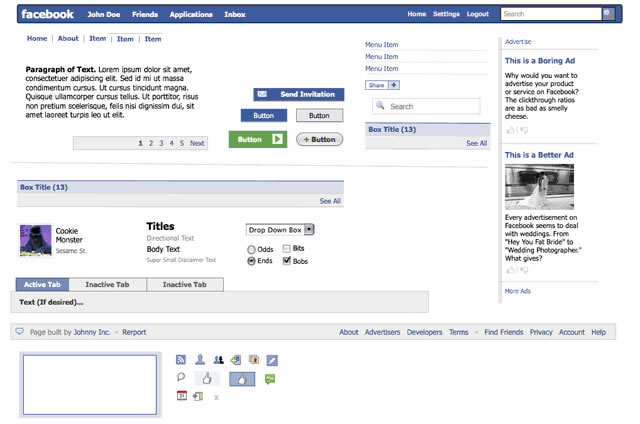 Free Web UI Element Kits and Stencils