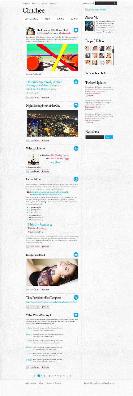 Tumblr themes