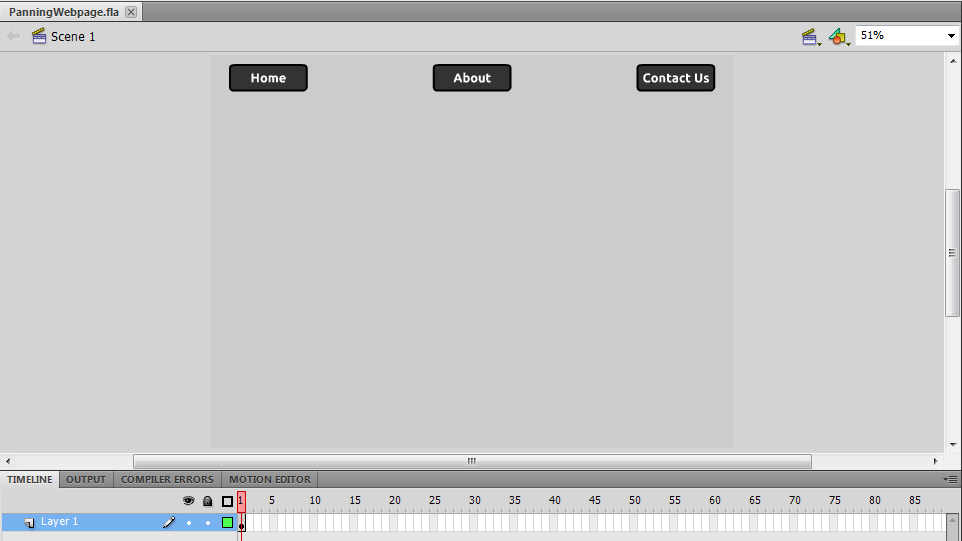 How to make a panning website in Flash