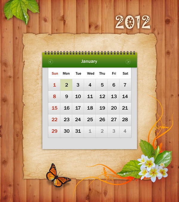 Tutorial -  Design Awesome 2012 Calendar in Photoshop 1