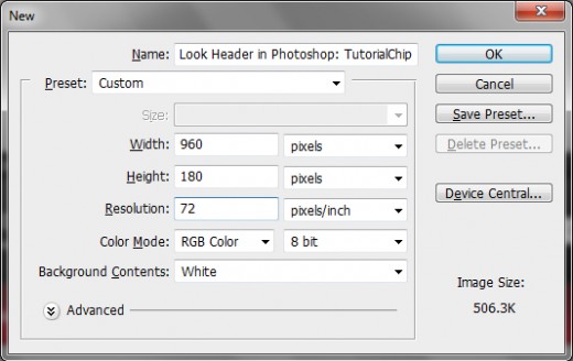 Creating the Beautiful Sleek Look Header in Photoshop CS5 1