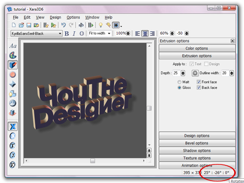 3D Typography Tutorial using Xara3D and Photoshop 4