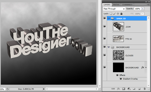 3D Typography Tutorial using Xara3D and Photoshop 16