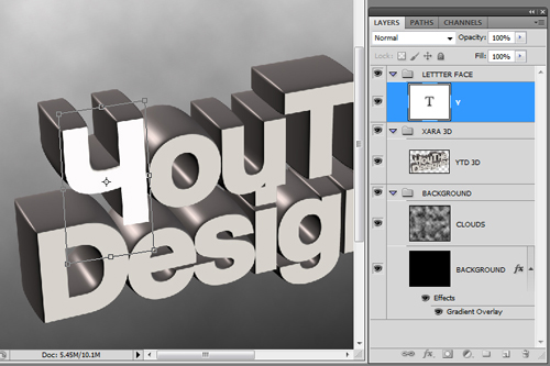 3D Typography Tutorial using Xara3D and Photoshop 17