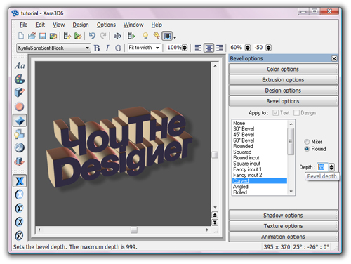 3D Typography Tutorial using Xara3D and Photoshop 6