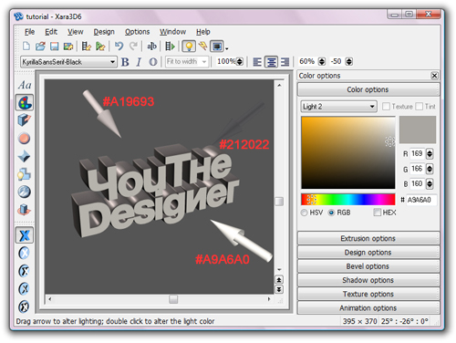 3D Typography Tutorial using Xara3D and Photoshop 9