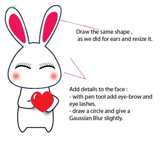 Valentine's Adorable Bunny Adobe Vector Tutorial