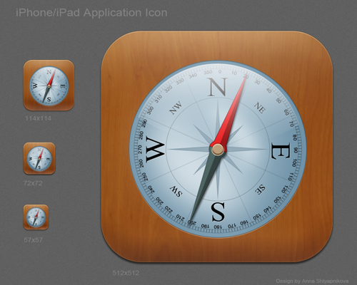 Mac OS Style Compass Icon Mac OS style Compass Icon
