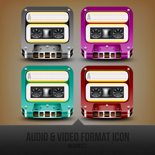 Audio Format Cassette Icon Audio Format Cassette Icon