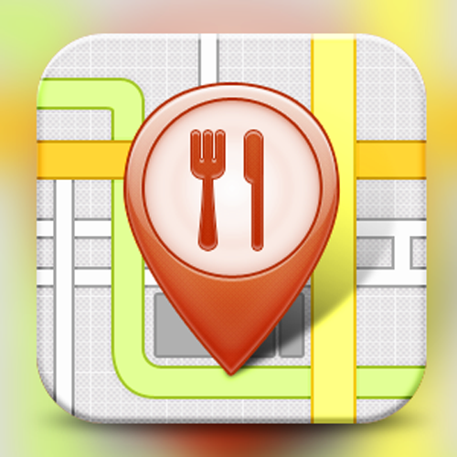 Mac Os Icon for Restaurant or Cafe Finder App Mac Os Icon for Restaurant or Cafe Finder App