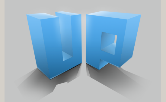 Up - Cool 3D Text Photoshop Tutorial 24