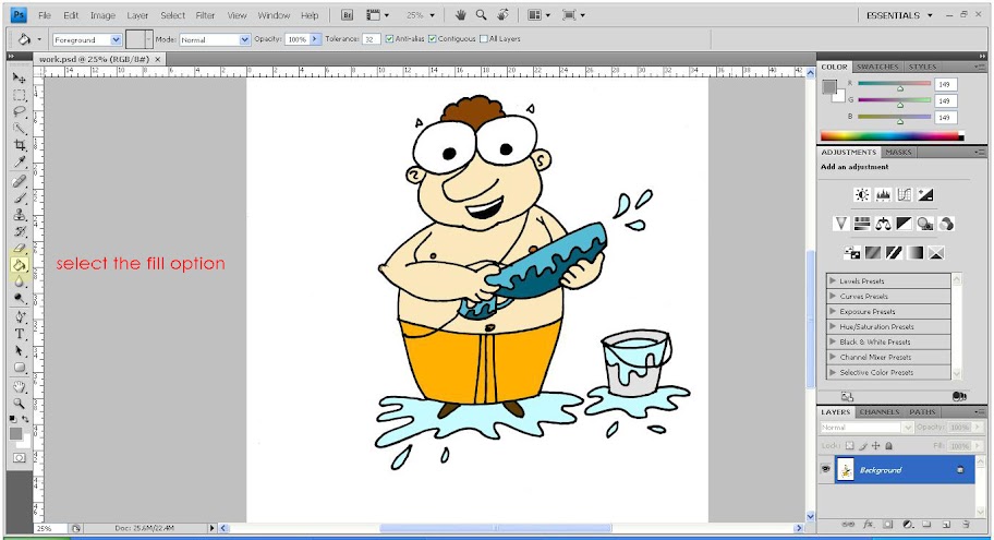 Easy Coloring a Cartoon Using Photoshop for Beginners ! 6