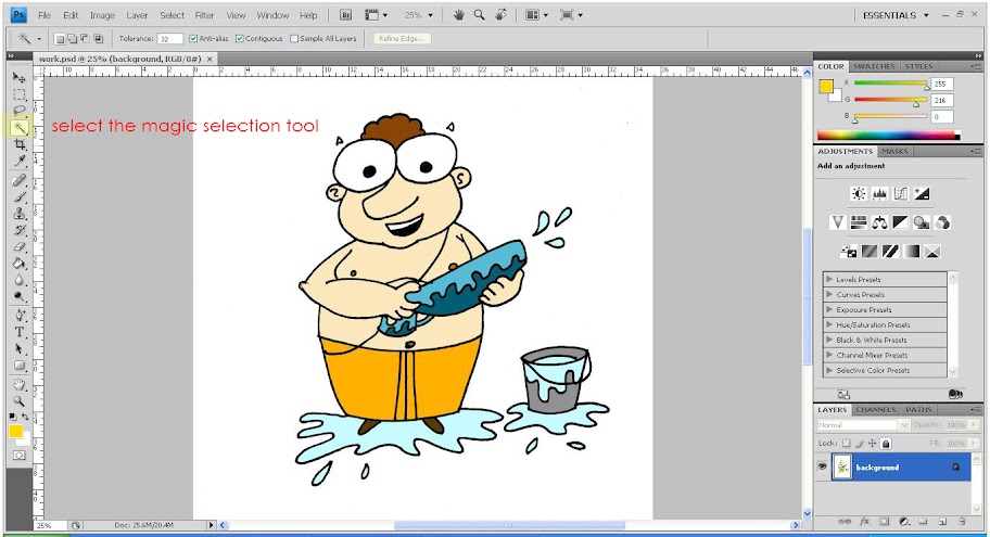Easy Coloring a Cartoon Using Photoshop for Beginners ! 7