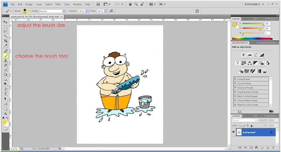 Easy Coloring a Cartoon Using Photoshop for Beginners ! 8