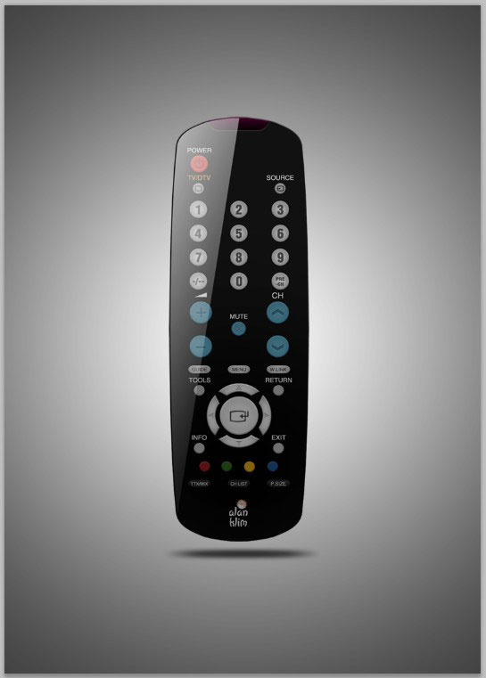 tv remote drawing