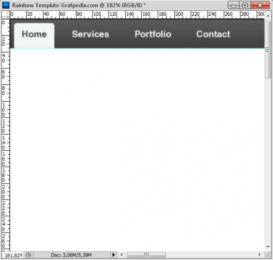 How to design the Rainbow Template with Photoshop - screen 03
