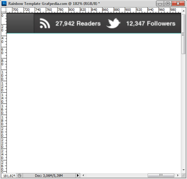 How to design the Rainbow Template with Photoshop - screen 04