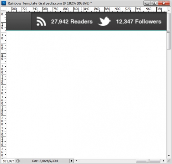 How to design the Rainbow Template with Photoshop - screen 04