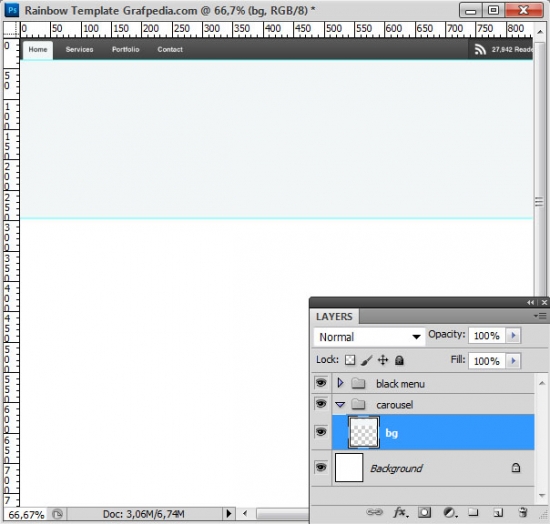 How to design the Rainbow Template with Photoshop - screen 05