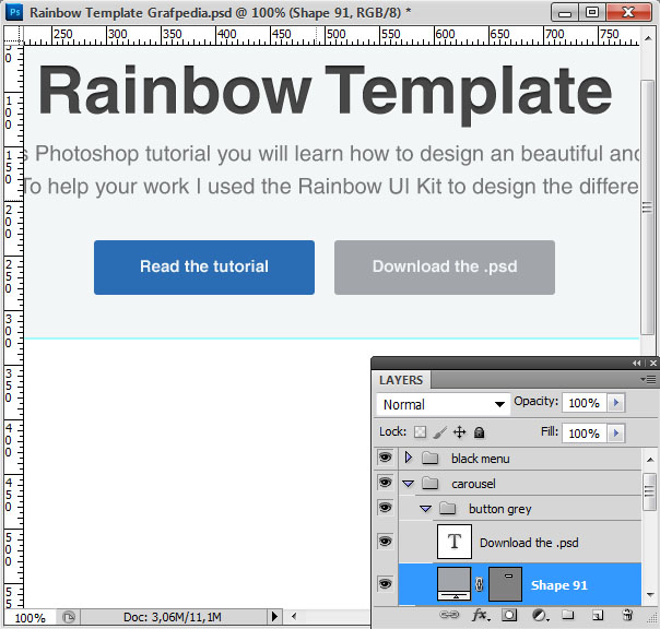 How to design the Rainbow Template with Photoshop - screen 08