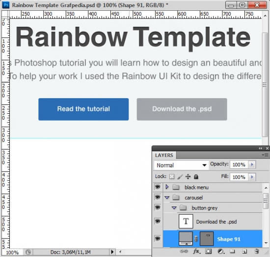 How to design the Rainbow Template with Photoshop - screen 08