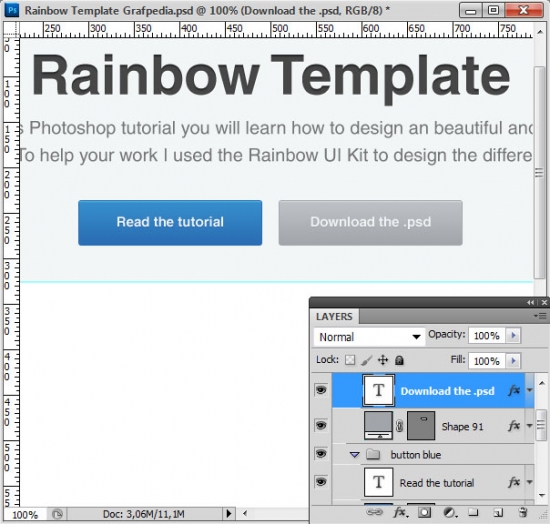 How to design the Rainbow Template with Photoshop - screen 09