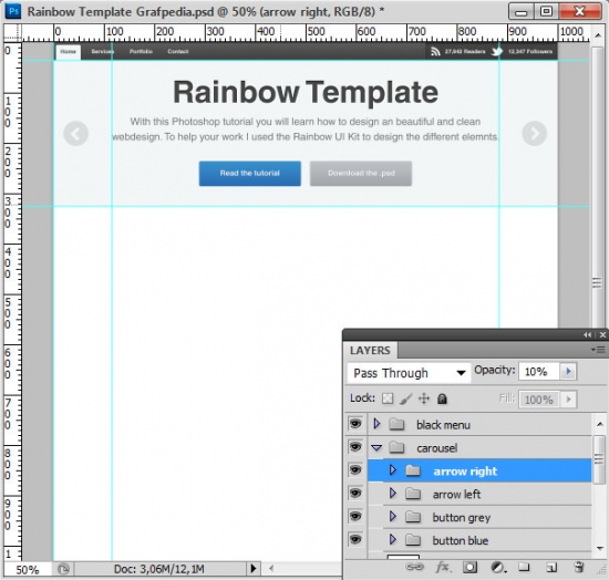 How to design the Rainbow Template with Photoshop - screen 13