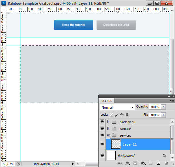 How to design the Rainbow Template with Photoshop - screen 14