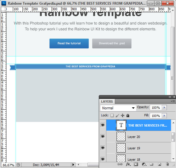 How to design the Rainbow Template with Photoshop - screen 15