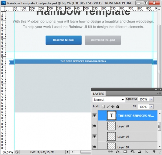 How to design the Rainbow Template with Photoshop - screen 15