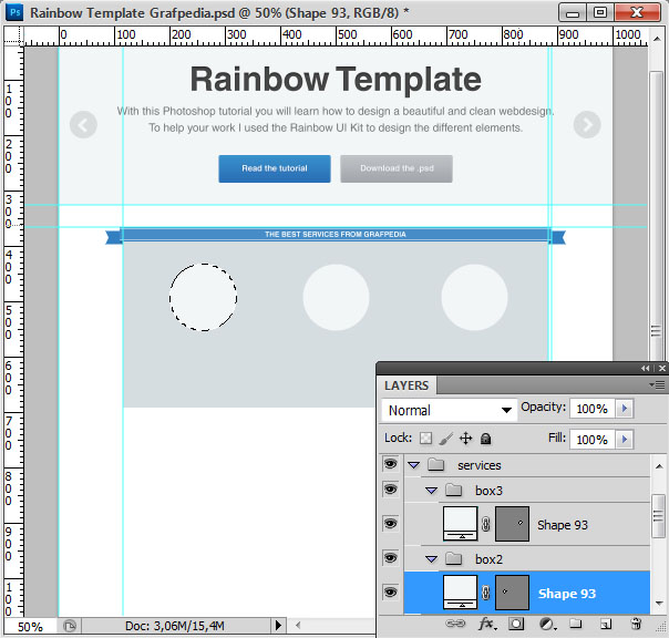 How to design the Rainbow Template with Photoshop - screen 16