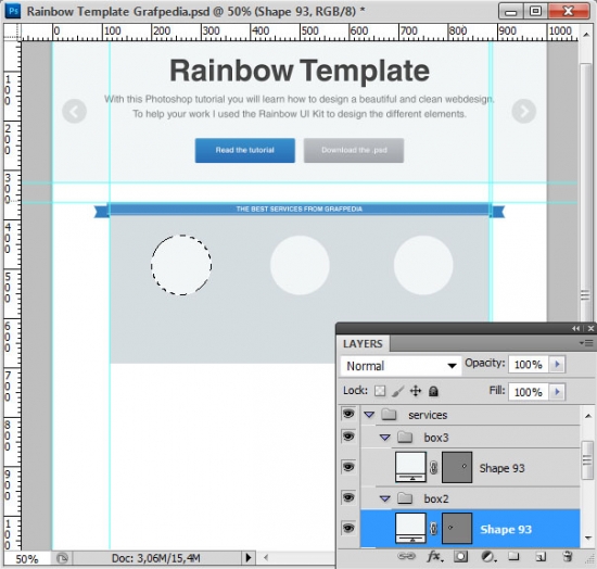 How to design the Rainbow Template with Photoshop - screen 16