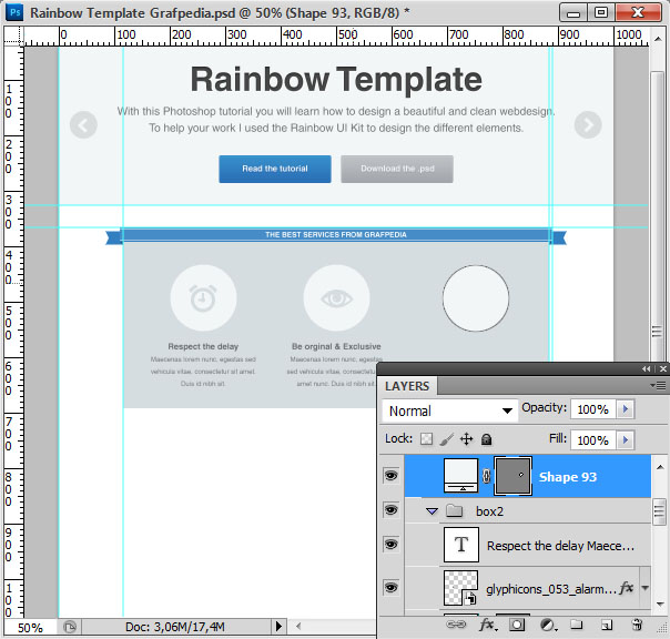 How to design the Rainbow Template with Photoshop - screen 17