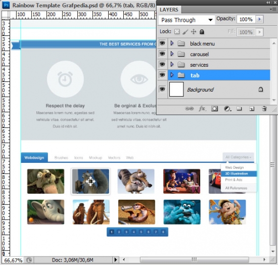 How to design the Rainbow Template with Photoshop - screen 18
