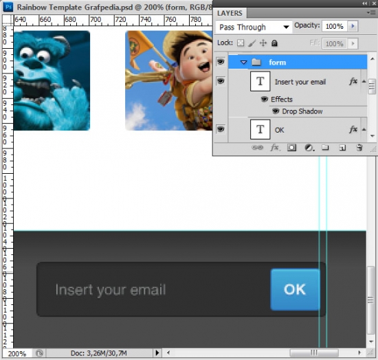 How to design the Rainbow Template with Photoshop - screen 20