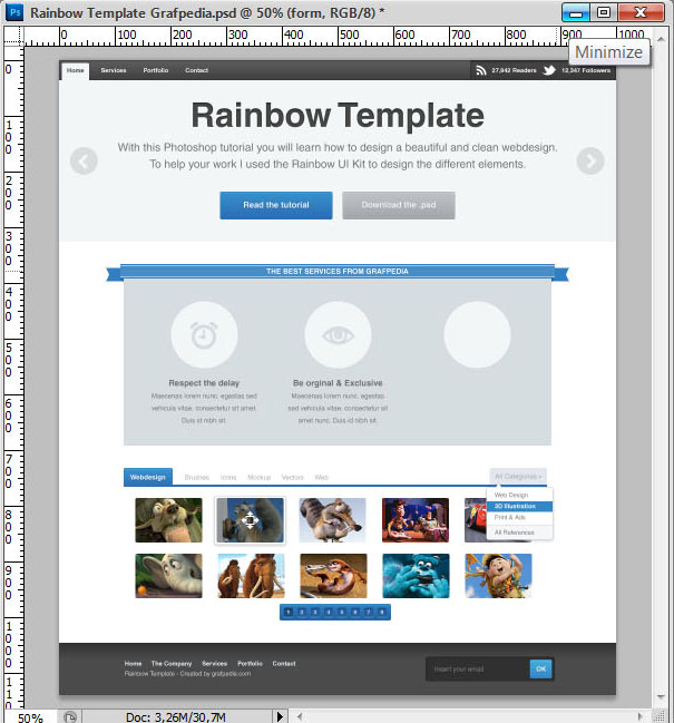 How to design the Rainbow Template with Photoshop - screen 21