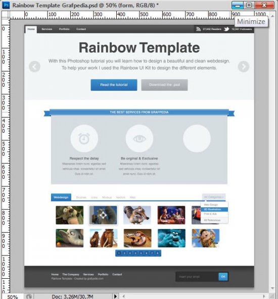How to design the Rainbow Template with Photoshop - screen 21