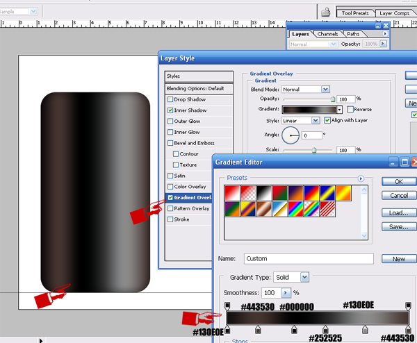 3 Battery Icon gradient How to Create Battery Icon in Photoshop