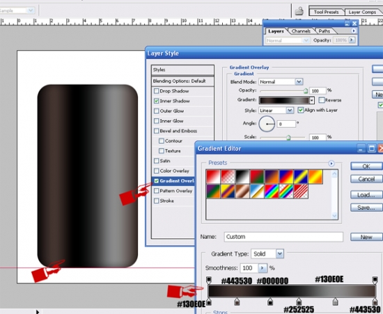 3 Battery Icon gradient How to Create Battery Icon in Photoshop