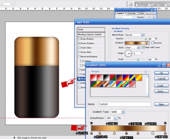 5 Battery Icon cut gradient How to Create Battery Icon in Photoshop